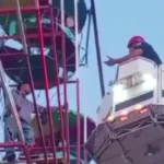 Joven es rescatado tras amenazar con lanzarse desde una rueda moscovita en un parque de Machala