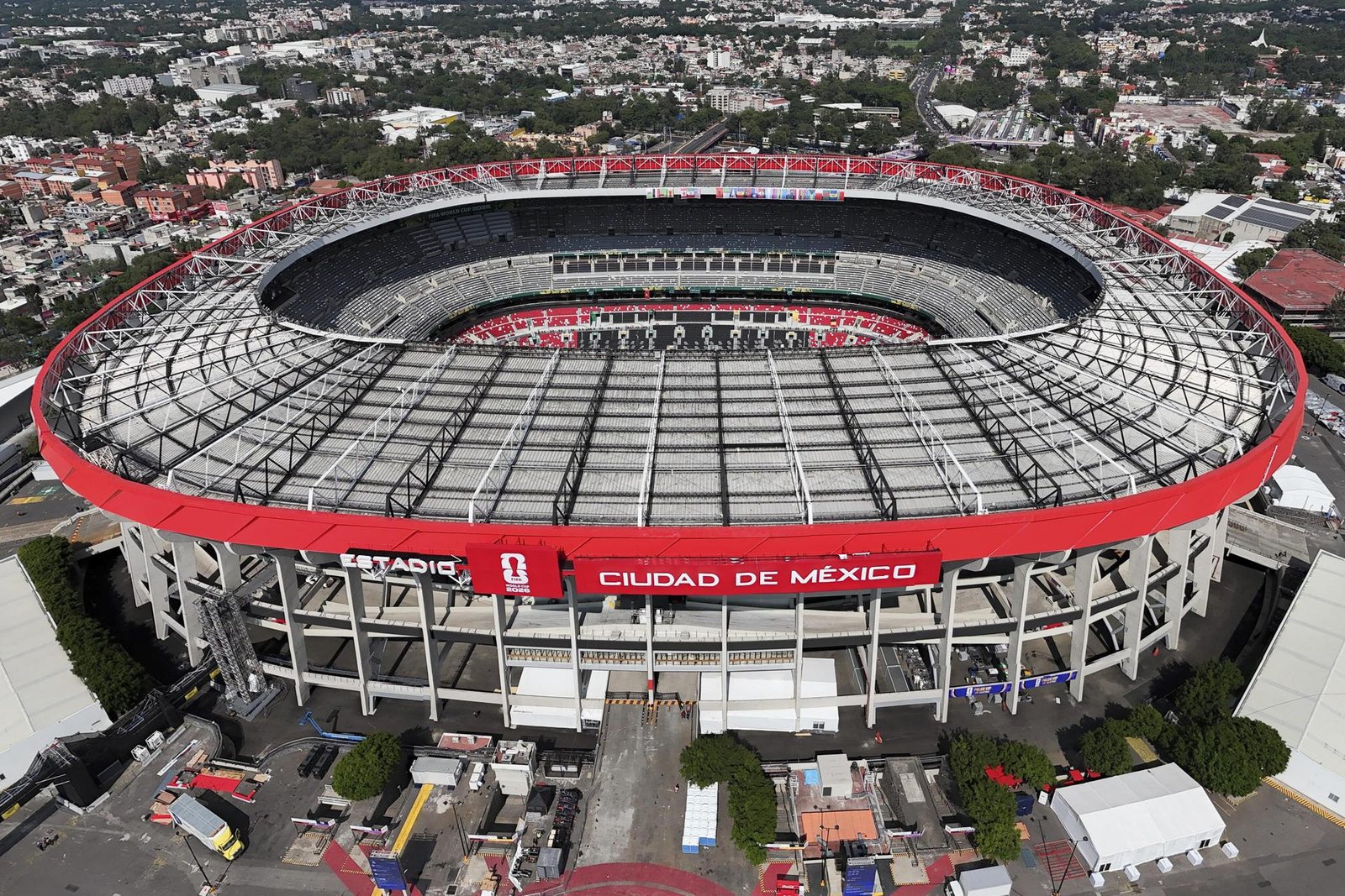 El histórico estadio Azteca está listo para el partido inaugural del Mundial 2026 entre México y Sudáfrica